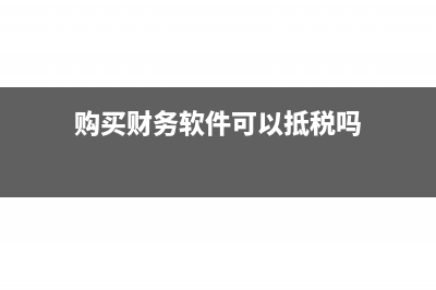 財(cái)務(wù)軟件購買稅點(diǎn)多少(購買財(cái)務(wù)軟件可以抵稅嗎)